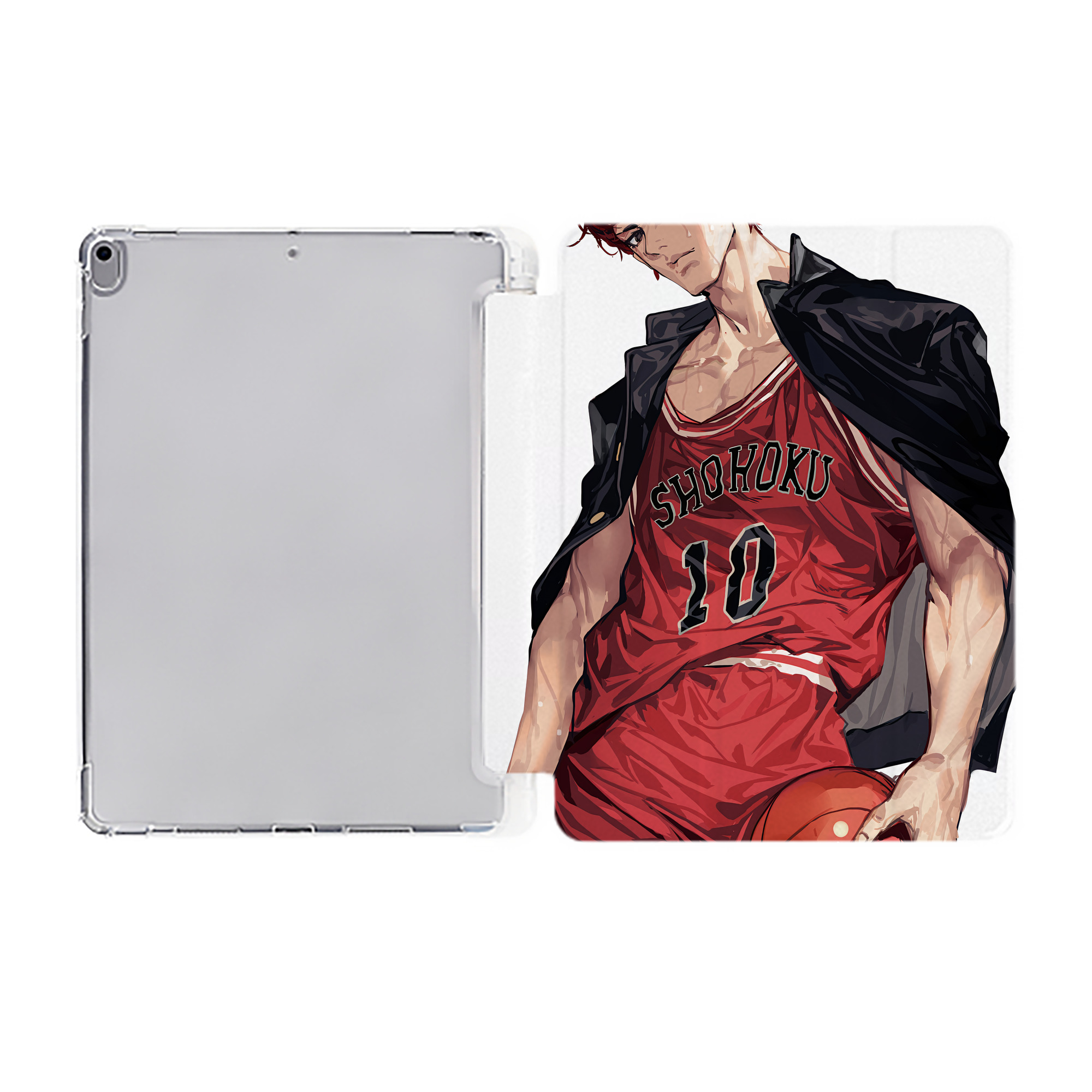 （画像用） SLAM DUNK／スラムダンク IPad ケース ペン収納付き 三つ折りスタンド PUレザー×シリコン 対応機種9.5/10.5/10.9インチ
